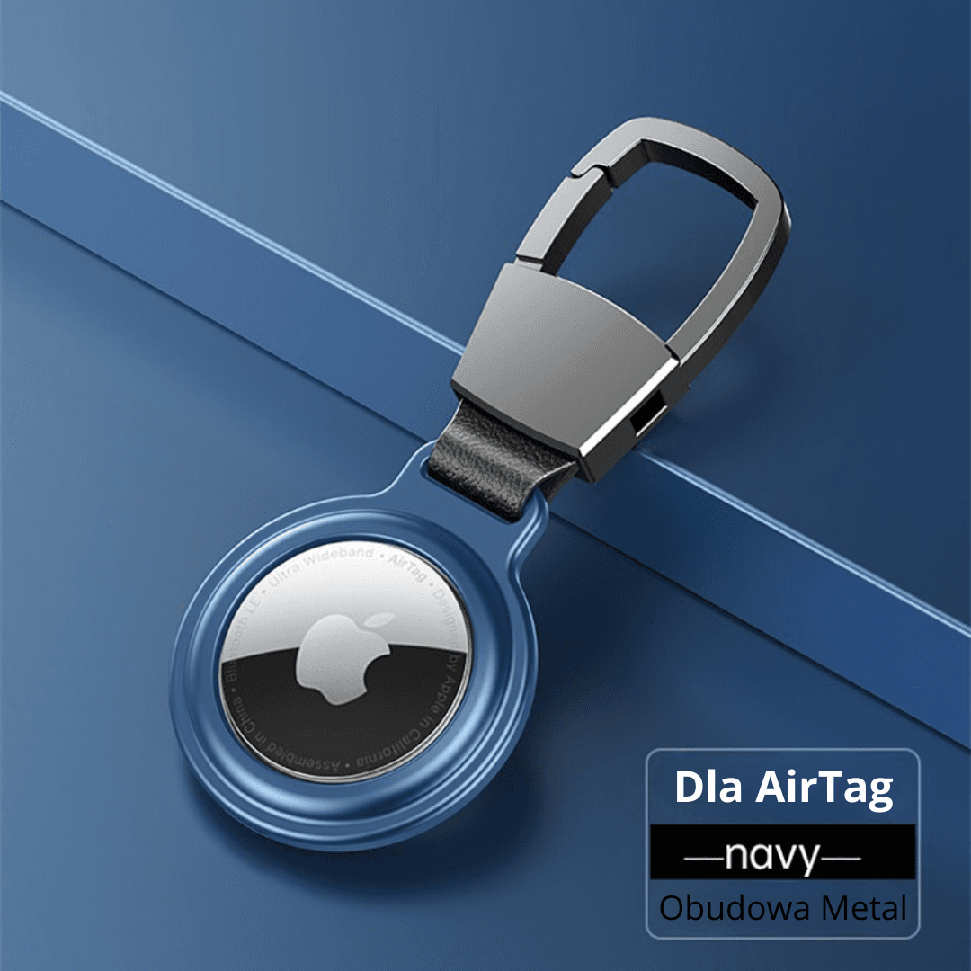 Metalowa obudowa AirTag z brelokiem magnetyczna