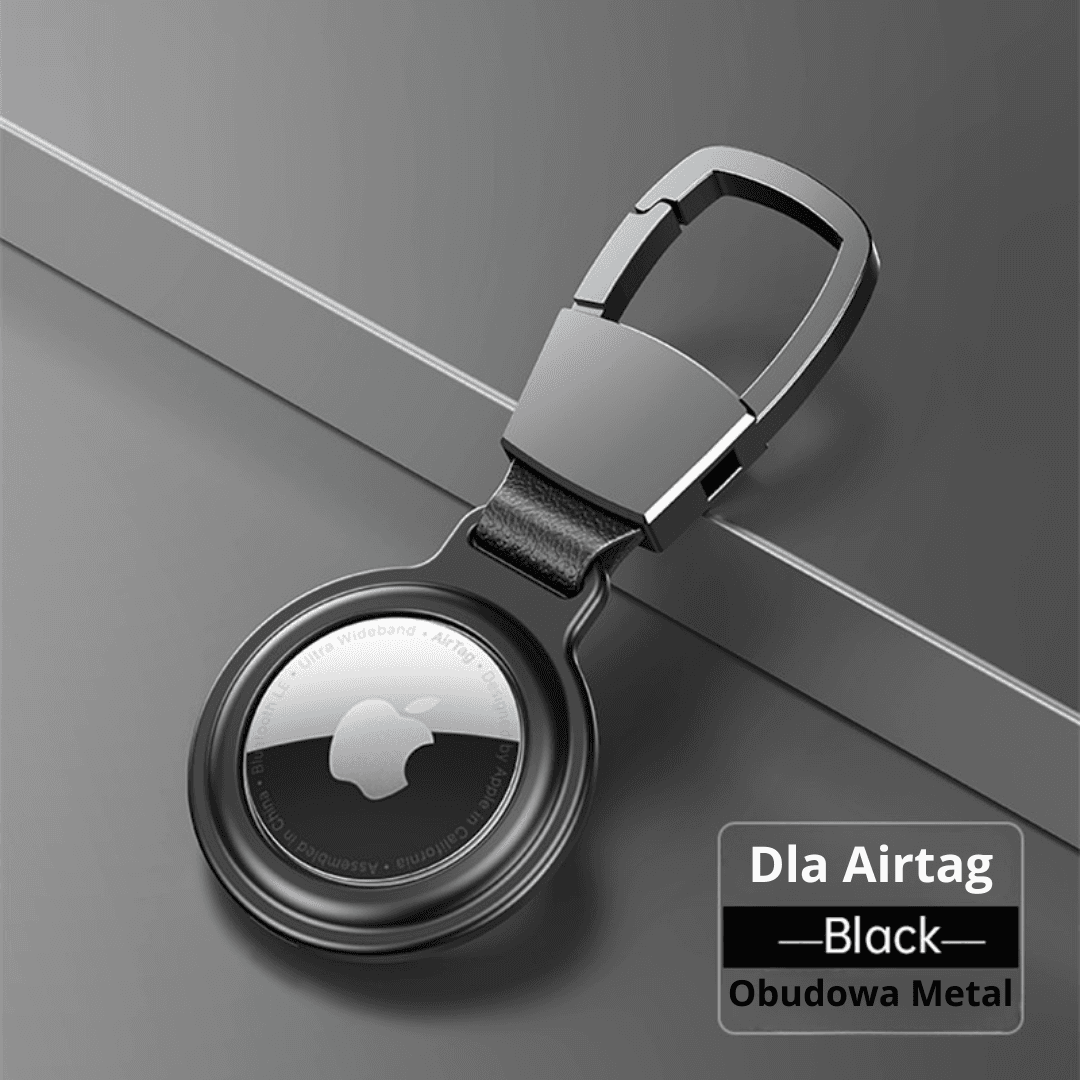 Metalowa obudowa AirTag z brelokiem magnetyczna