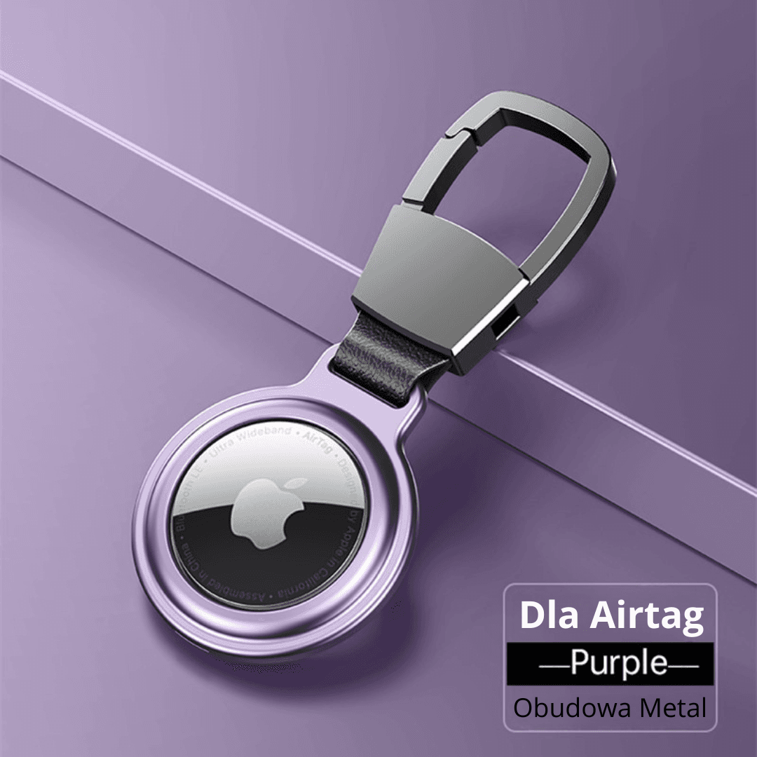 Metalowa obudowa AirTag z brelokiem magnetyczna